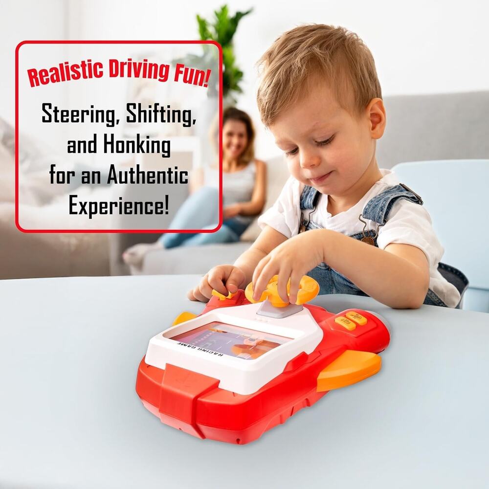 Racing Car Steering Wheel Toy for Kids Driving Simulator Game - Picture 3 of 6
